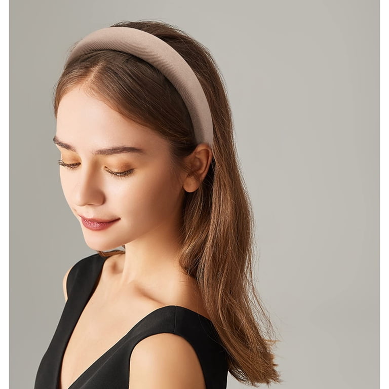 Padded Hair Headbands Women Girls Soft Fabric Thick Hair Accessories Set Puffy Spa Headband Set for Women - 5 Pcs Terry Towel Fabric  main image 3