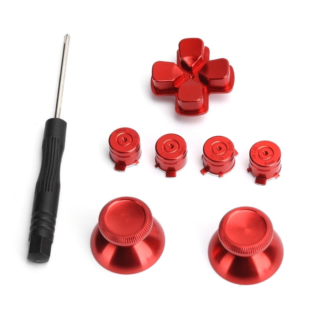 Joystick Bling Bling con Botón de Metal Rojo para PS4