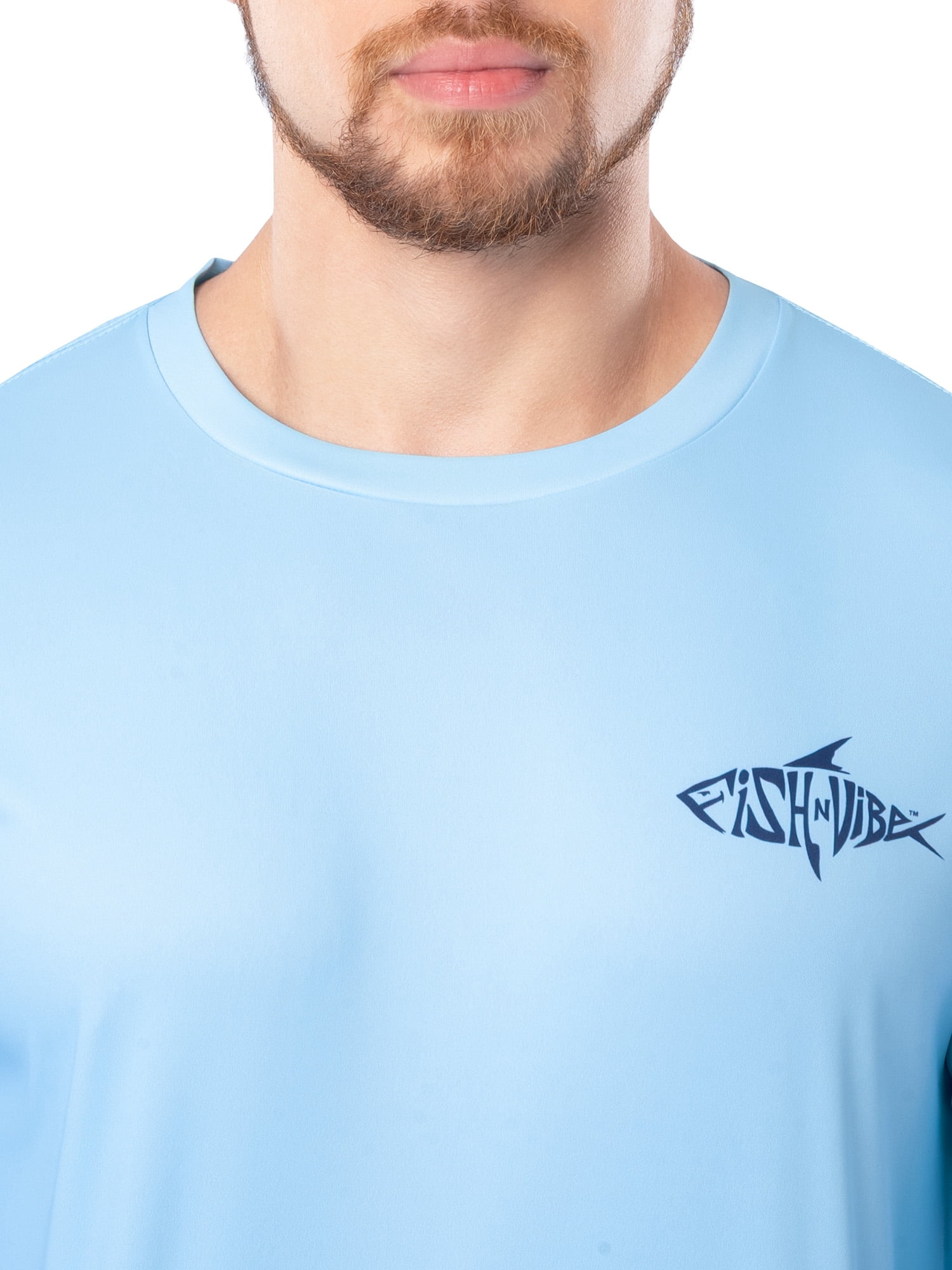 Fish N Vibe Men's Sublimated Long Sleeve Performance Tee, Clear Sky/Fnv Seagulls, XL