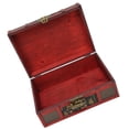 thumbnail image 4 of Caja Del Tesoro, Organizador De Joyas De Estilo Envejecido Vintage De Escritorio Cuboide De Madera Con Cerradura Y Llave Para Joyas Para Cosméticos, 4 of 7