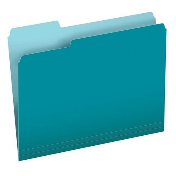 Esselte Corporation PFX152 1-3 TEA Pendaflex Bicolore Dossiers de Fichier & 44; Taille de la Lettre & 44;.33 Coupe & 44; Sarcelle & 44; 100 par Boîte