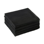 Microfiber Cleaning Cloths 12-Pack - Super Absorbent Kitchen Dishcloths, Lint-Free Wiping Towels for Car, Glass, and Countertops - Reusable Soft Black 11.81x11.81in