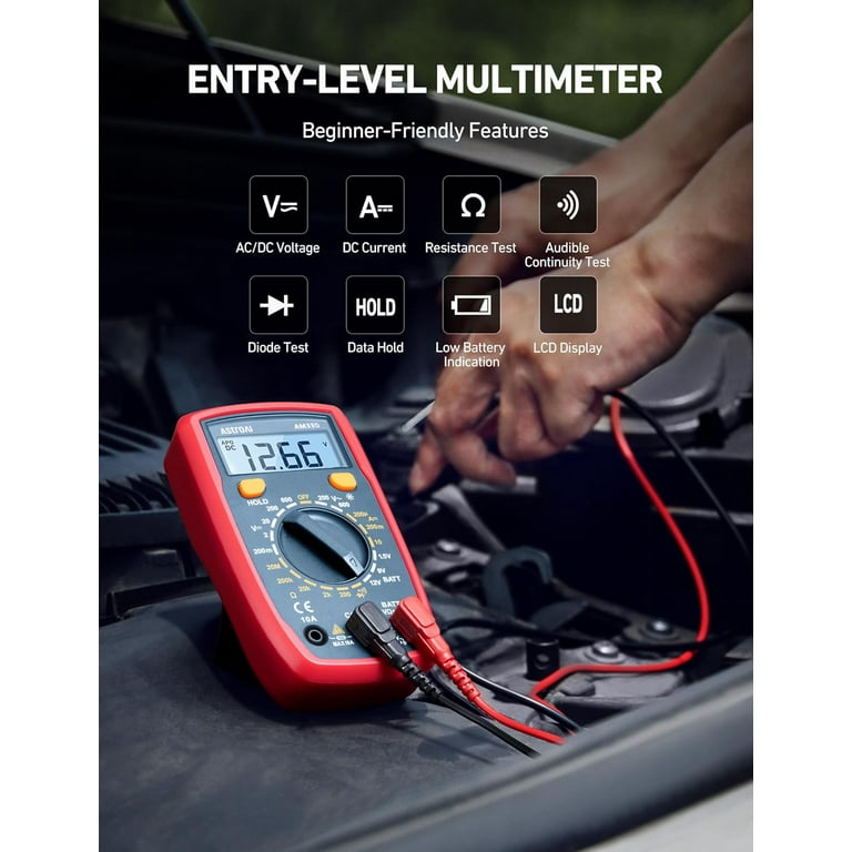 Multimetro Digitale TESMEN TSM-192 - Tester Automatico Con NCV E Torcia