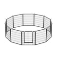 thumbnail image 4 of 6 8 12 16 Panels Heavy Duty Metal Playpen with door,31.7"H Dog Fence Pet Exercise Pen for Outdoor, 4 of 18