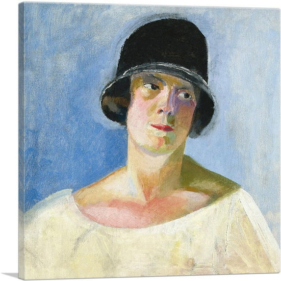 ARTCANVAS Portrait Of Helene 1923 Canvas Art Print by Robert Delaunay - Size: 12" x 12" (1.50" Deep)