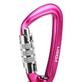 thumbnail image 3 of Clip de mosquetón Lixada Swivel Carabiner Clip 360 ° Giratorio Spinner Carabiner Pequeño Auto de blo, 3 of 7