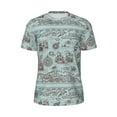 thumbnail image 5 of Wukai Pirate Adventure Map Print Men's Short-Sleeved Mesh T-Shirt,Quick-Dry Short Sleeve Workout T-Shirt-6X-Large, 5 of 8