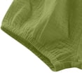 thumbnail image 5 of Toddler Girls Summer Outfits Cotton Linen Sleeveless Shirt with Buttons Tops Girls Outdoor Casual Shorts Set 2 Piece ﻿, 5 of 8