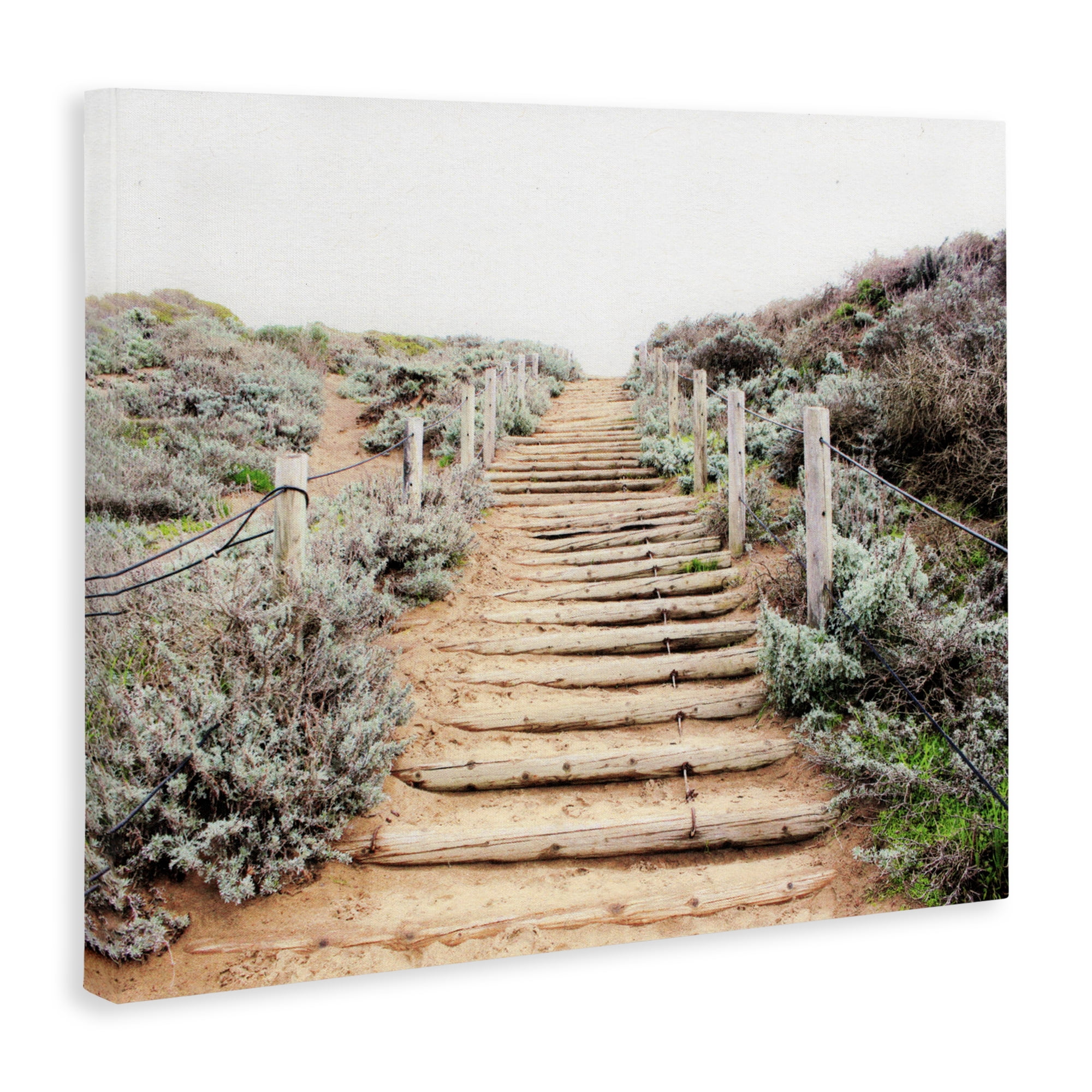 Wooden Stairway to Heaven Canvas Wall Art, design by Leah Noel Art