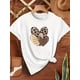 thumbnail image 1 of Graphic Print Casual T-Shirt, Round Neck Short Sleeves Comfy Sports Tee, Women's Versatile Tops, 1 of 6