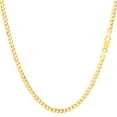 thumbnail image 1 of 14k Yellow Gold Comfort Curb Chain Necklace, 2.7mm, 24", 1 of 1
