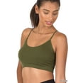 thumbnail image 1 of Zenana Women & Plus Cross Back Padded Seamless Bralette Sports Bras with Adjustable Strap, 1 of 2