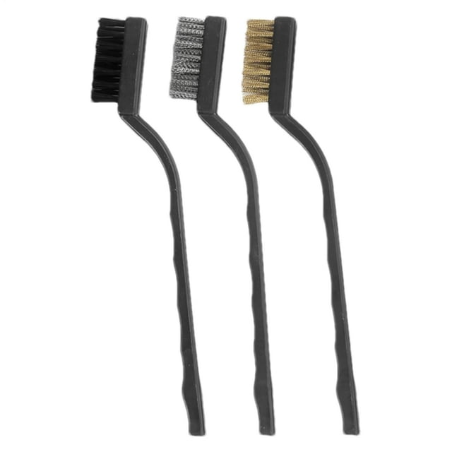 Wire Brushes for Cleaning - Anti-Rust Brass Wire Brush,Curved Handle Ergonomic Rust Remover Tool, Multi-Purpose Brass Scrubber for Barbecue Grill Welding Cleanup