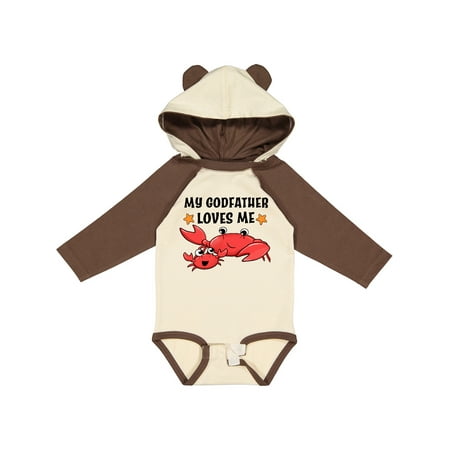 

Inktastic My Godfather Loves Me- Cute Crab Family Gift Baby Boy or Baby Girl Long Sleeve Bodysuit