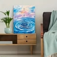 thumbnail image 5 of Water Drop Ripple Decorative Painting/Canvas Art， Perfect for Living Room， Bedroom， Bathroom，above the fireplace， adds a touch of serene elegance and calming atmosphere to any space., 5 of 8