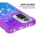 thumbnail image 4 of For Xiaomi Redmi Note 10 Pro/Note 10 Pro Max Case With Creativity Clear Gradient Quicksand Glitter Flowing Liquid Floating Case Bling Diamond Sparkle Cover for Redmi Note 10 Pro JB Purple Navy, 4 of 14