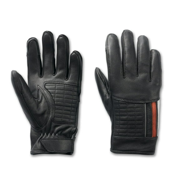 Harley-Davidson Women's Leather Motorcycle Gloves Black, South Shore 98114-23VW