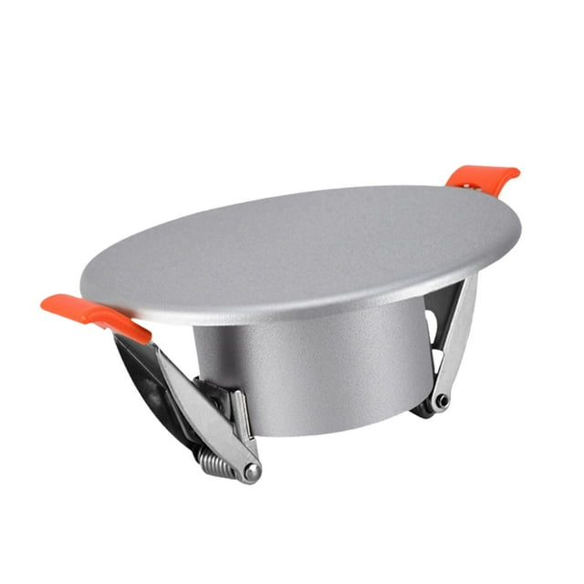 Tnarru Ceiling Hole Cover Plate Decorative Panel Home Improvement Compact Round with Buckle Recessed Light Trim for Ceiling Openings silver