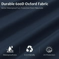 thumbnail image 4 of Pakunoda 10' X 20' Carport Canopy Replacement Cover, Portable Car Garage Shelter Party Top Tent with 34PC Ball Bungees, Navy Blue (Only Cover, Frame Not Included), 4 of 8