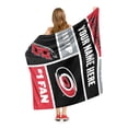 thumbnail image 4 of Carolina Hurricanes NHL Colorblock Personalized Silk Touch Throw Blanket, 50" X 60", 4 of 5