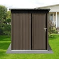 thumbnail image 5 of 10 x 8 FT Metal Garden Sheds with Hinged Door and Padlock, Hooks ,Windows, Punched Vents, Pent Roof Outdoor Storage Shed, Easy to Assemble for Garden Tool Equipment Material, Grey, 5 of 5
