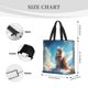 thumbnail image 3 of Balery Blue Sky Winged Cat Bolsa de Mano para Mujeres con Cremallera, Bolsa de Gimnasio con Compartimentos, Bolsa para Laptop, Bolsa para Trabajo, 3 of 7