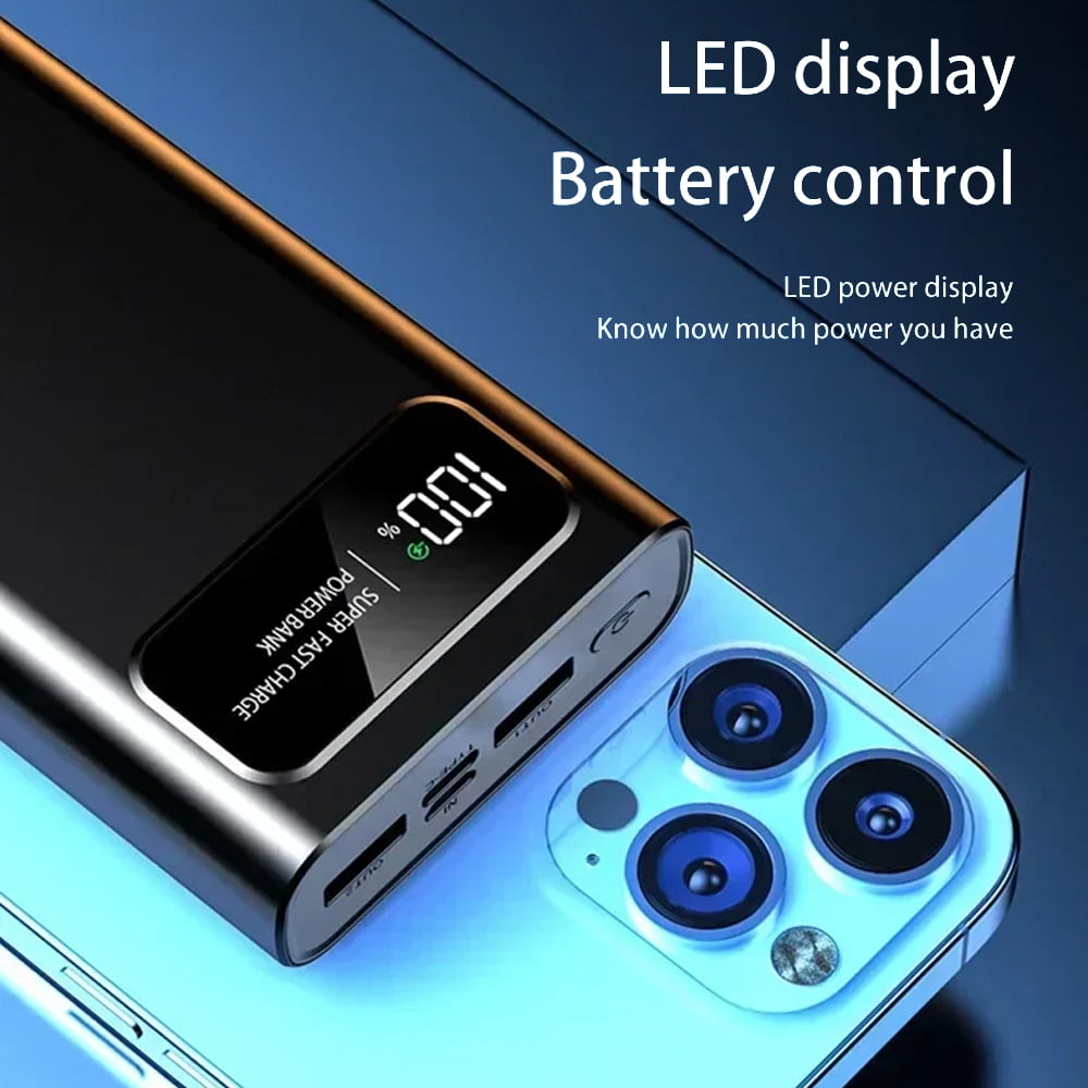Kepeak 20000mAh Portable Charger Power Bank ,120W Mini Fast Battery Pack,Compatible with iPhone/Android and All Smart Device,with LED Display(Black)