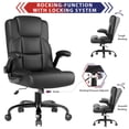 thumbnail image 6 of JONPONY Leather Office Chair, Big and Tall Office Chair 400LBS Wide Seat Ergonomic Computer Desk Chair High Back Executive Leather Chair Adjustable Task Chair Lumbar Back with 1-Year Warranty, Black, 6 of 14