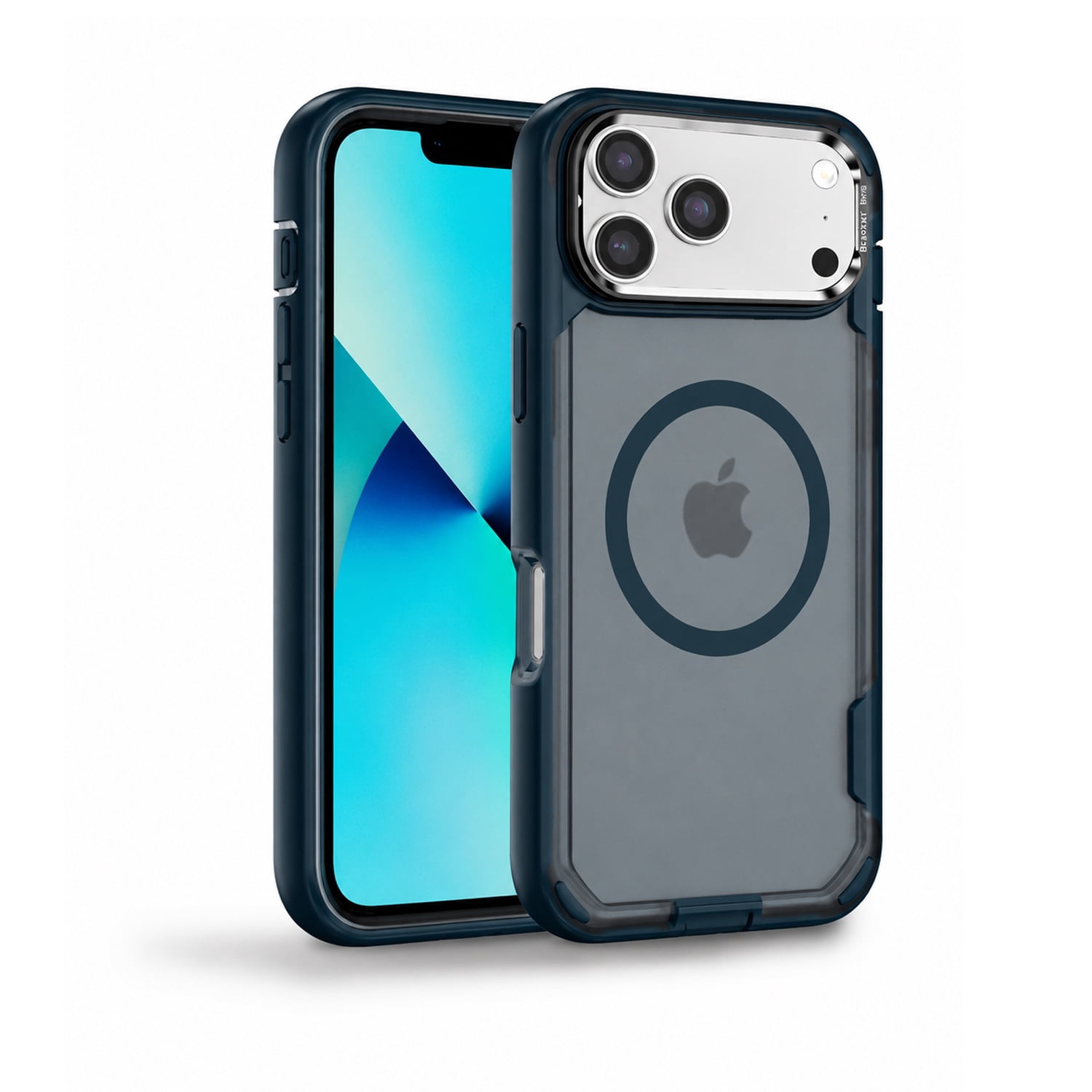 Protective Magnetic Case with Integrated Camera Stand for iPhone 17 Pro Max - Sapphire Blue