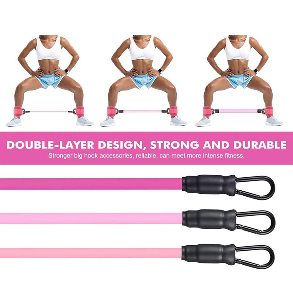 Splihome Cable Ankle Straps D-Ring Ankle for Gym Workouts Glutes Legs Strength Training，Black