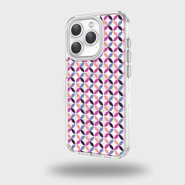Étui Transparente pour iPhone 15 Pro - Motif de Pétales Célestes Roses
