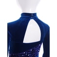 thumbnail image 4 of iiniim Lyrical Dance for Girls Sparkly Rhinestone Ballet Leotard with Wrap Skirts Modern Dancewear Blue 10, 4 of 7