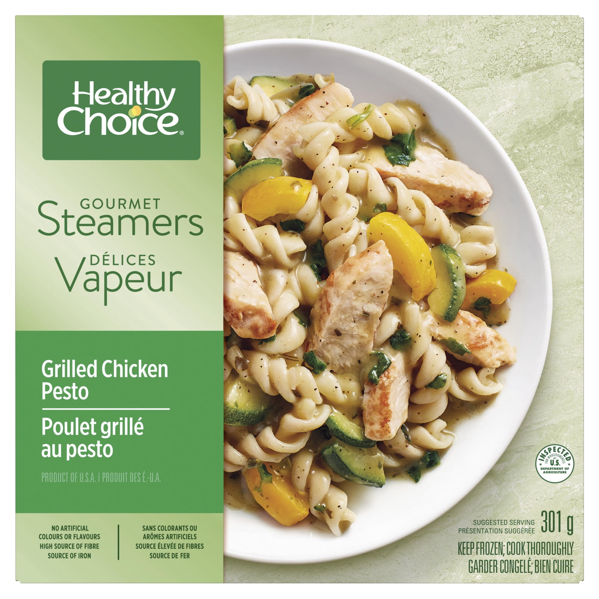 Healthy Choice Gourmet Steamers Grilled Chicken Pesto Frozen