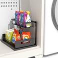 thumbnail image 2 of Under Sink Organizer and Storage, 2 Tier Rustproof Under Cabinet Storage, Sliding Kitchen Sink Organizer for Kitchen Bathroom, 2 of 9