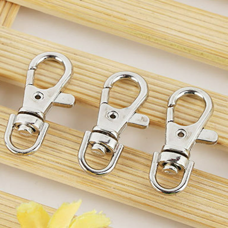 Cheers.US 10Pcs Portable Shapenty Metal Swivel Lobster Claw Clasps Clip  Lanyards Snap Hooks for Key Ring Keychain DIY Craft 