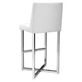 thumbnail image 4 of Sunpan Howard 29.25" Contemporary Faux Leather Barstool in White, 4 of 4