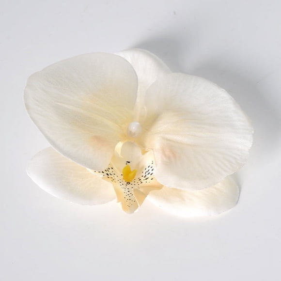 XmhyTop 20 piezas de flores de mariposa artificiales de seda para decoración de bodas, ramos y fiestas, 4,33 pulgadas, color beige