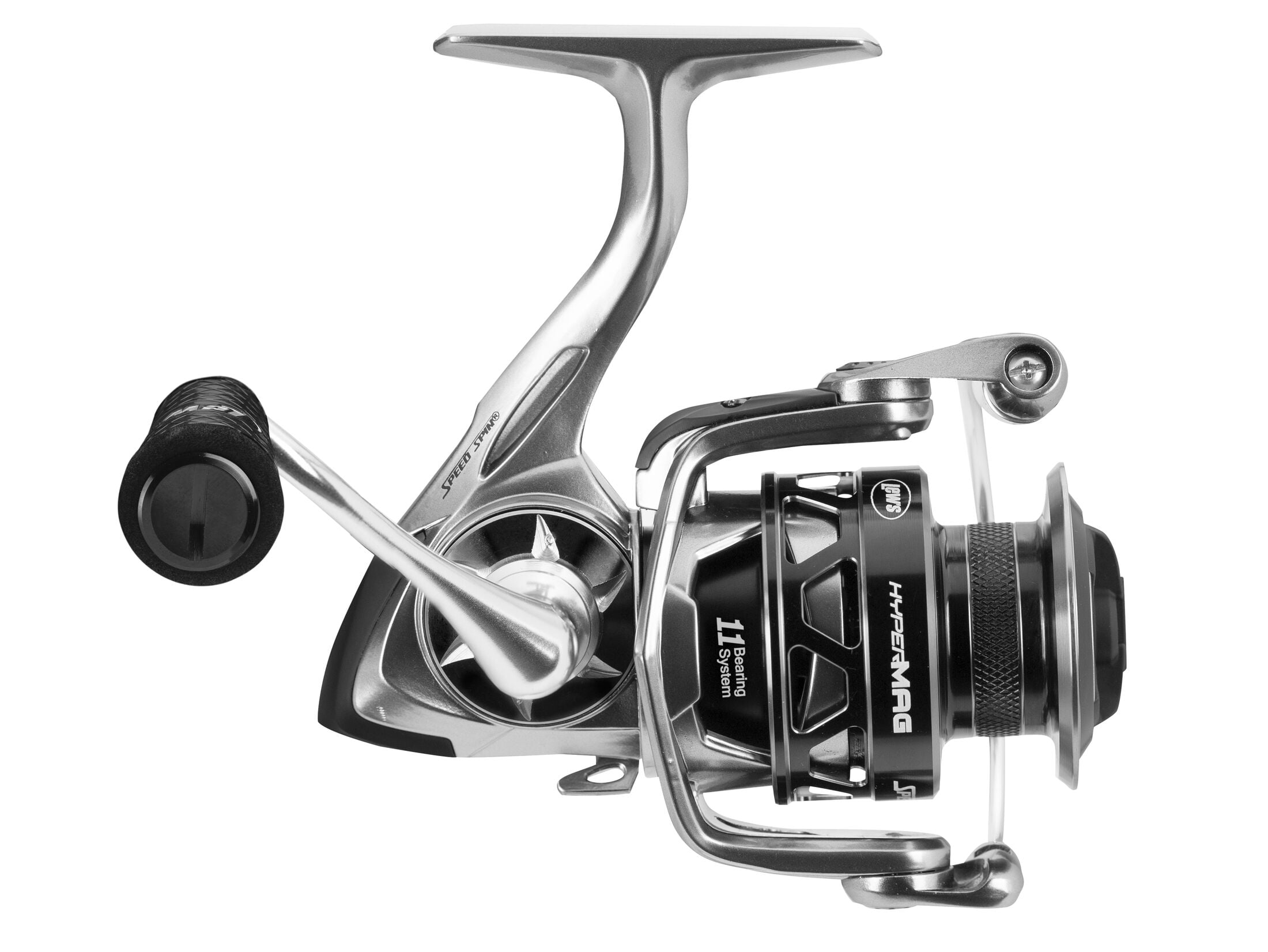 Lew's HyperMag Spinning Fishing Reel, Size 300 Reel, Silver