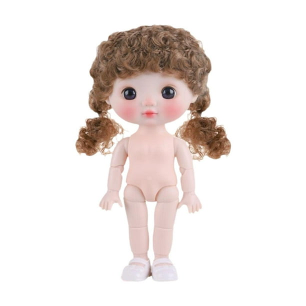 BJD Girl Doll Toys Diy Juguetes Lindos Juntas flexibles Cabello suave 3D Ojos con zapatos Muñeca articulada para festivales de cumpleaños de regalo de Estilo D