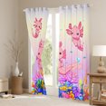 thumbnail image 3 of Jejeloiu Kawaii Axolotl Blackout Curtains,Magical Animal Curtains Pack of 2 (38x45 Each),Multicolot Sealife Fish Window Curtains,Lightweight Room Decor, 3 of 6