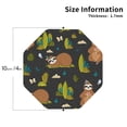 thumbnail image 2 of Honeii Funny Sloths In The Forest print Leather Coaster Set of 4, ideal for safeguarding your furniture from drinks spills and effortless cleanup-Octagon, 2 of 6