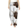 thumbnail image 2 of Lsque Yak Print Women's Pajama Pants, Lounge Pant - Comfortable Home Wear,Elastic Waistband, Stylish Design-XX-Large, 2 of 9