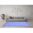 thumbnail image 3 of Ahgly Company Machine Washable Indoor Square Abstract Blue Modern Area Rugs, 6' Square, 3 of 4