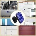 thumbnail image 5 of 4 Pcs Cabinet Handle Drawer Pulls Blue Floral Flower Knobs with Screws Square Furniture Office Cabinet Knob Decoration, 5 of 7