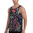 thumbnail image 2 of Gukieu Paisley Print Men's Quick Dry Fitness Vest, Round Neck Sleeveless Fitness Bodybuilding Top-X-Large, 2 of 7