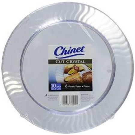 plates chinet clear crystal plastic cut packs walmart