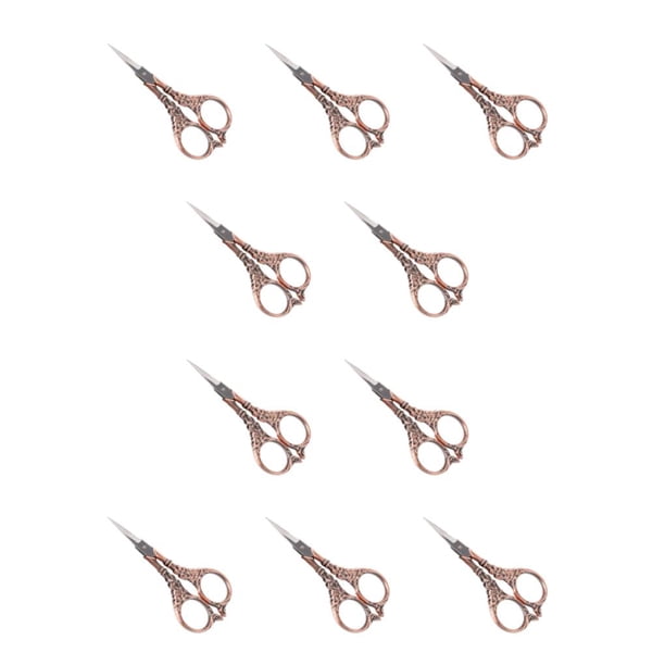 Speravity Tijeras de costura de moda y duraderas para bordado y costura Tijeras de bordado Fácil de bronce rojo bronce rojo 10piezas