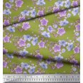 thumbnail image 3 of Soimoi Poly Georgette Fabric Leaves & Buttercup Floral Fabric Prints By Yard 52 Inch Wide, 3 of 3