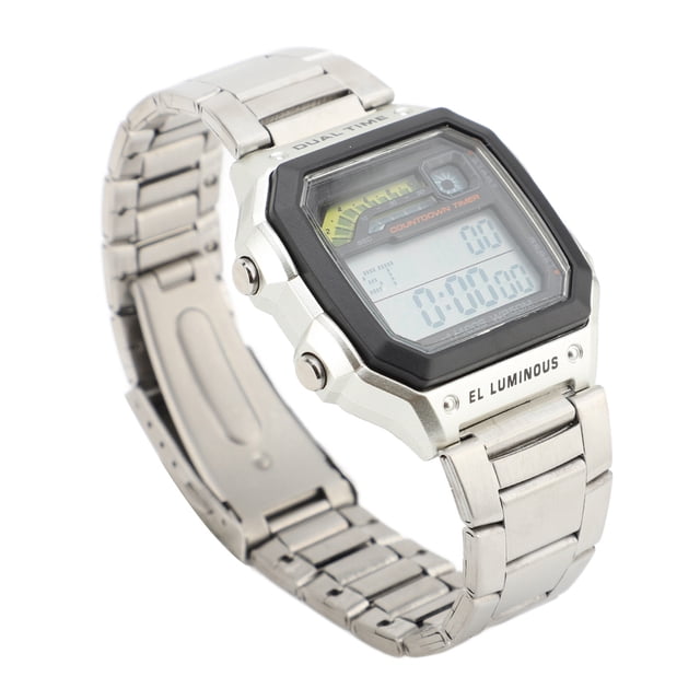 Reloj Deportivo Digital ANGGREK Correa de Acero Inoxidable Resistente al Agua
