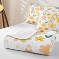 thumbnail image 4 of meiyoeat Floral Letter A Twin Quilt Set for Girls, Spring Daisy Groovy Twin Coverlet Set for Bedroom, Multicolor, 2pcs, 1 Comforter and 1 Pillowcase, 4 of 7